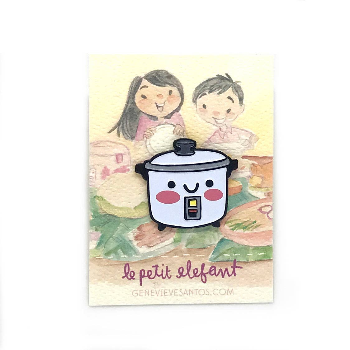 Le Petit Elefant - Rice Cooker Enamel Pin