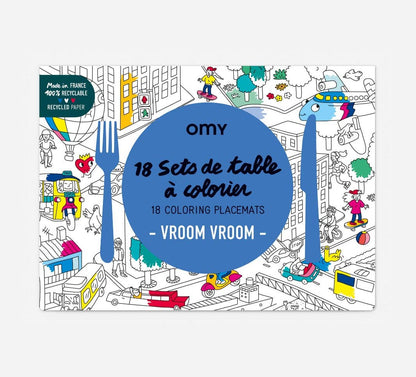 Vroom Vroom! Coloring Placemat