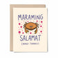 Maraming Salamat (Many Thanks!) - Thank You Card: Green Bubbles