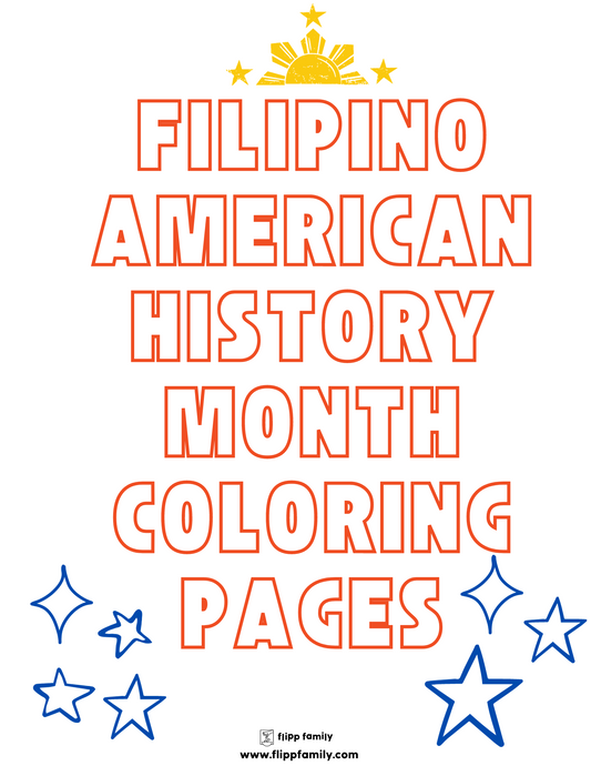 Filipino American History Month Coloring Sheets (Digital Download)