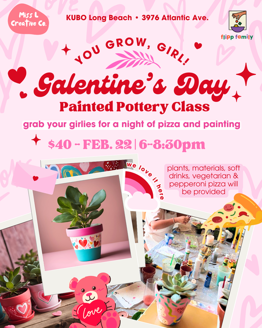 Galentine’s Day Painted Pottery Class