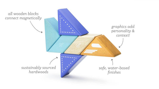 Tegu - Travel Pals - Magnetic Wooden Block Set