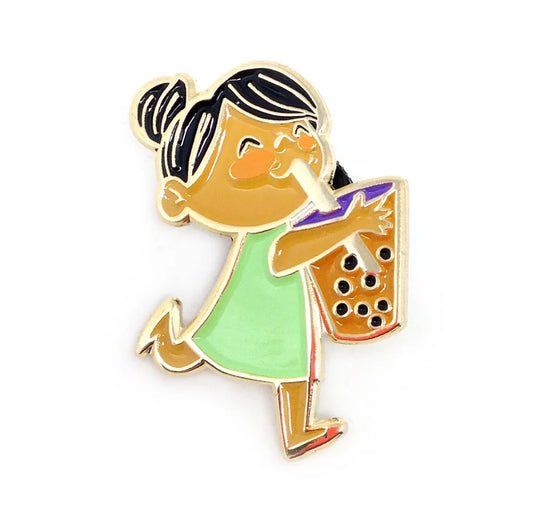 Le Petit Elefant Bunhead Boba Girl Enamel Pin