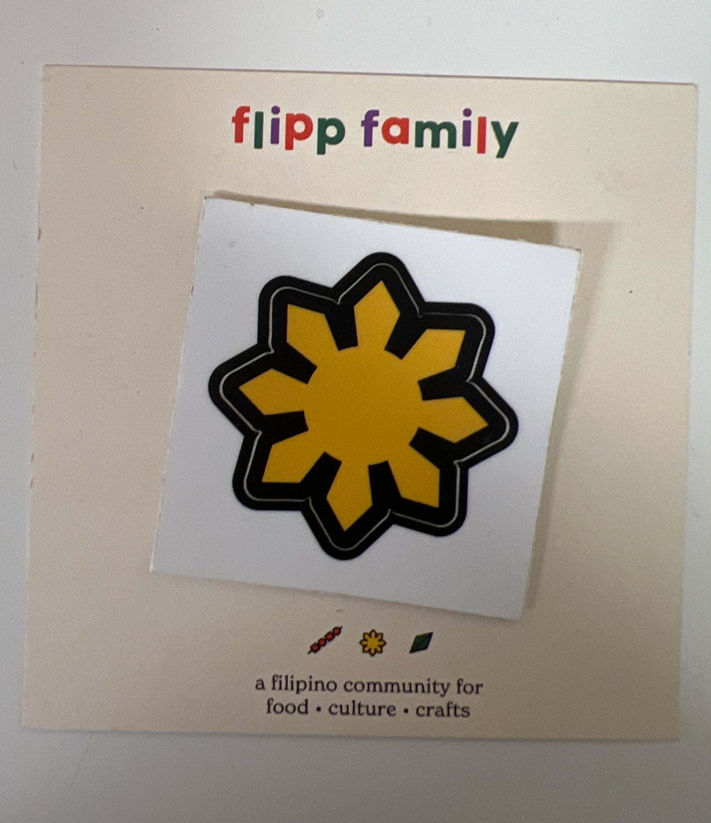 Flipp Fam Filipino Sun Sticker