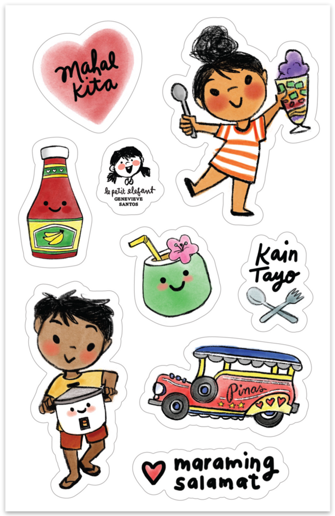 Le Petit Elefant Filipino Sticker Sheet