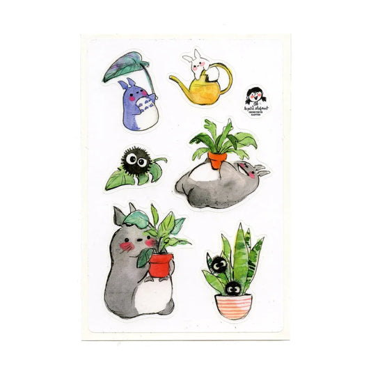 Totoro and Plants Vinyl Sticker Sheet