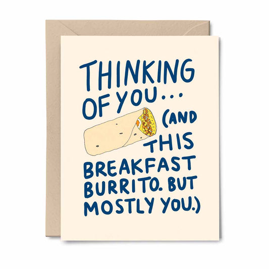 Funny Burrito Thinking of You Greeting Card