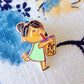 Le Petit Elefant Bunhead Boba Girl Enamel Pin